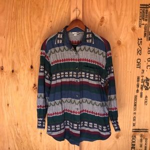 Vintage Krazy Kat Women’s Sz 14/16 Multicolor 90's Daisy Shirt Shacket